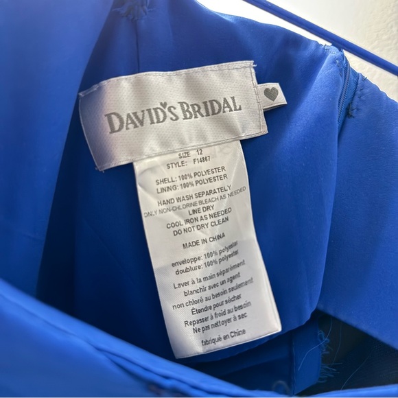 Blue David’s Bridal Dress Size 12 - Picture 3 of 6